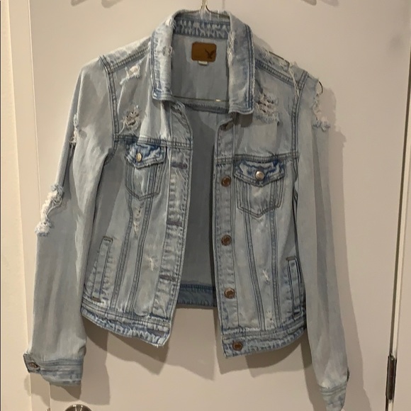 Distressed jean jacket - Picture 1 of 2